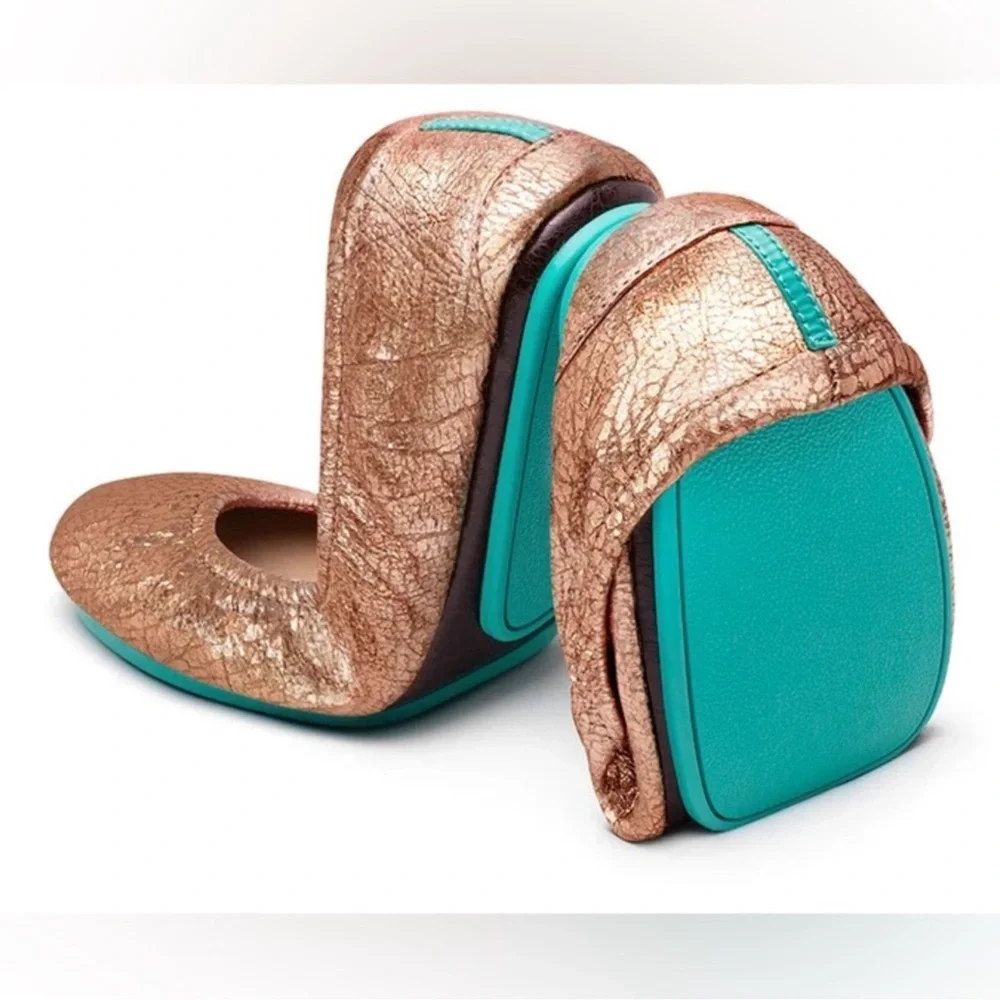 Tieks rose gold glam 8 NIB